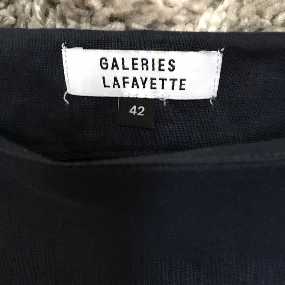 Galeries Lafayette Paris Linen Dress In Blue - Picture 5 of 6